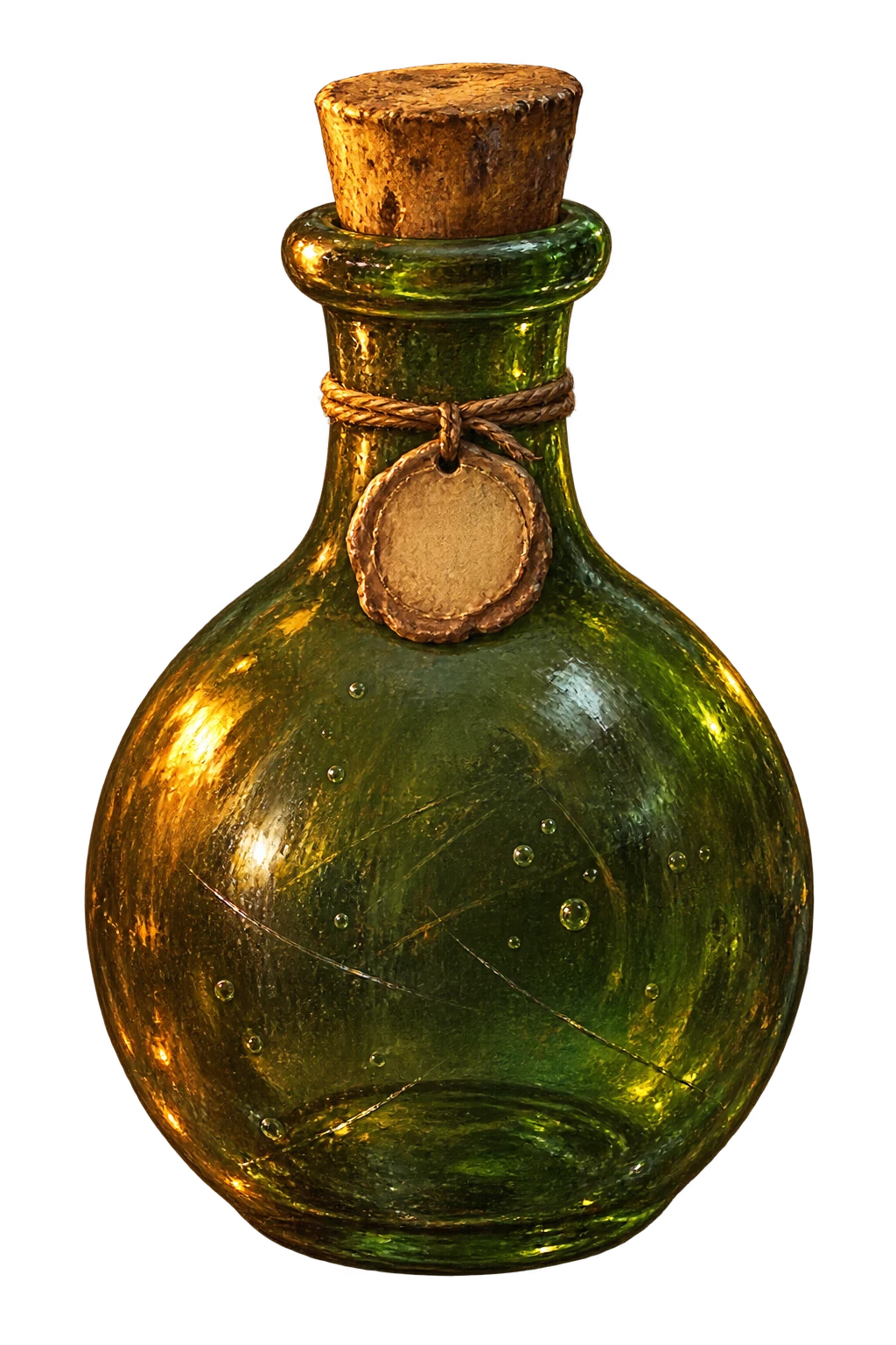 a corked bottle